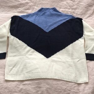 NEW NEVER WORN wide crop sweater with mock neck